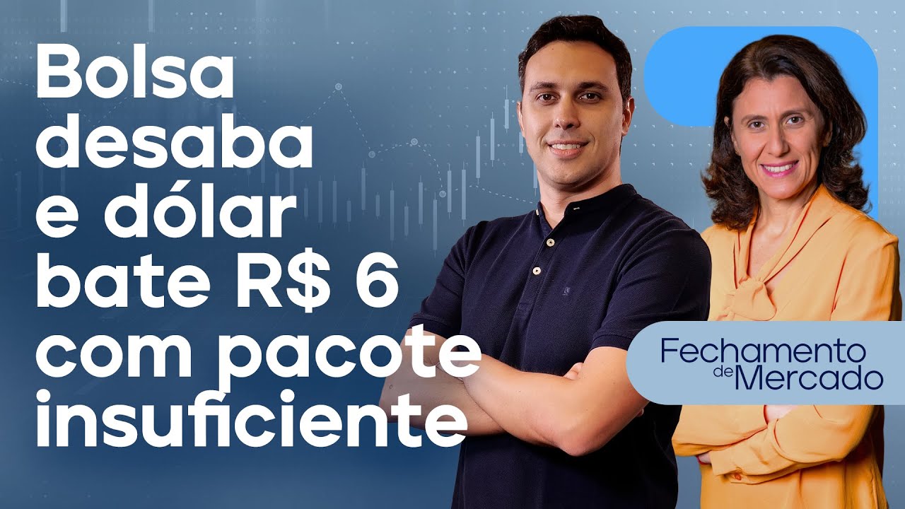 🔴 28/11/24 - Bolsa desaba e dólar bate R$ 6 com pacote insuficiente | Fechamento de Mercado