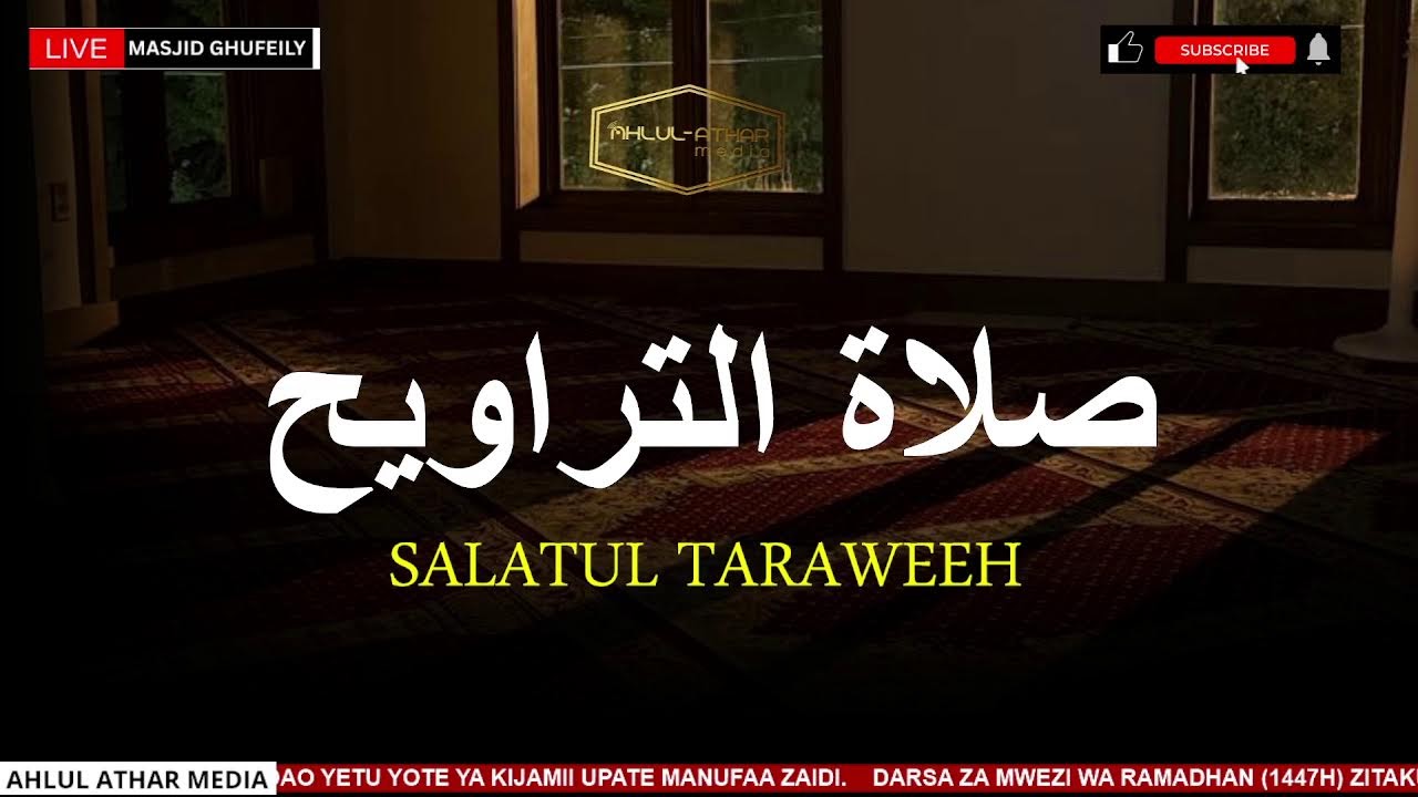 LIVE ISHAA  & TARAWEEH MASJID GHUFEILY MOMBASA KENYA