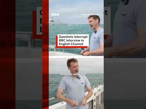 Gunshots interrupt BBC interview with MP in English Channel. #BBCNews