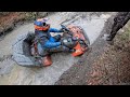 CF MOTO 520 STUCK IN MUD❗️MUDDY TRAILS AND DITCHES 🔥