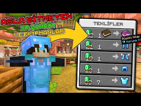 300IQ Hiç Bitmeyen Zümrüt ve XP Taktiği (Dünyanın En İyi Köylüleri) | Minecraft Hardcore #6