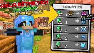 300IQ Hiç Bitmeyen Zümrüt ve XP Taktiği (Dünyanın En İyi Köylüleri) | Minecraft 