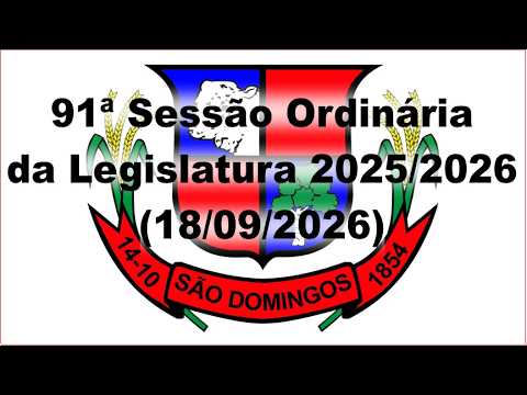 Sessão Ordinária do dia 18/09/2026 da Câmara Municipal de São Domingos-GO, às 18hs