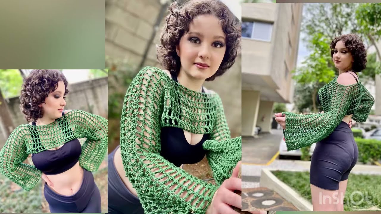 Blusa de crochê de minutos as as adolescentes amam