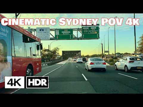 Golden down ￼ Sydney Drive | 4K HDR 60FPS POV | Melrose → Drummoyne → Airport