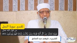 15 تفسير سورة النمل (15) من قول الله تعالى (ويوم نحشر من كل أمة فوجا) الآيات 83-88 image