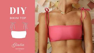 Giulia Bikini | DIY Square Neck Back Tie Bikini Top | Beginner-Friendly Sewing Tutorial