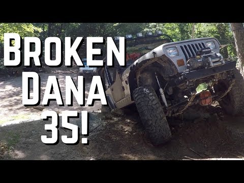 Jeeps Offroading #9 - BROKEN DANA 35 on 35” Tires!! at Southington Offroad Park