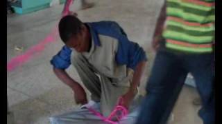 preview picture of video 'Oxfam's cash-for-work program in Haiti: Preparing shelter materials'