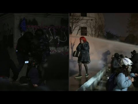 Georgia: Police violently detain, disperse pro-EU protesters with tear gas | AFP