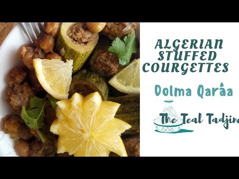 Algerian Style Stuffed Courgettes/Zucchini | Dolma Qarâa, كوسا محشي, دولمة قرعة