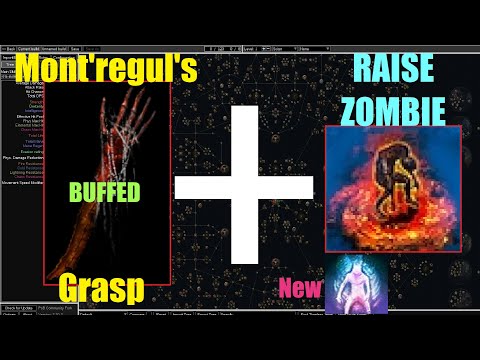 BUFFED Mon'treguls Grasp Zombie Build Theorycraft in Path of Exile 3.19 Kalandra League - 1075