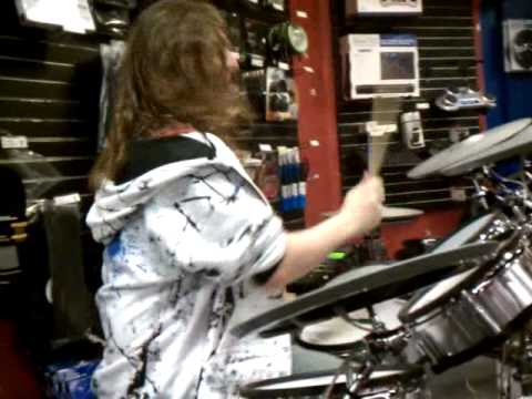 Ariel on drums