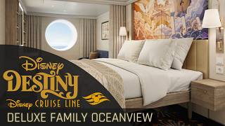 Deluxe Family Oceanview Stateroom Tour | Disney Destiny | Disney Cruise Line 2026