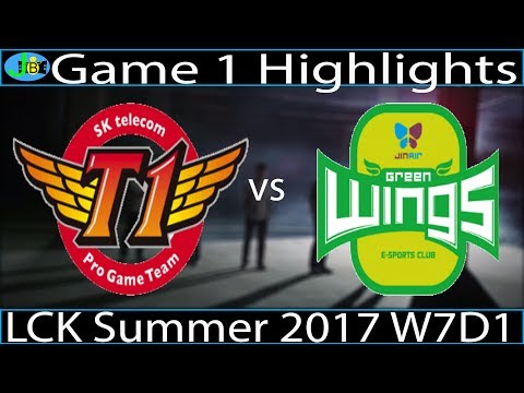 SKT vs JAG Game 1 Highlights W7D1 LCK Summer 2017