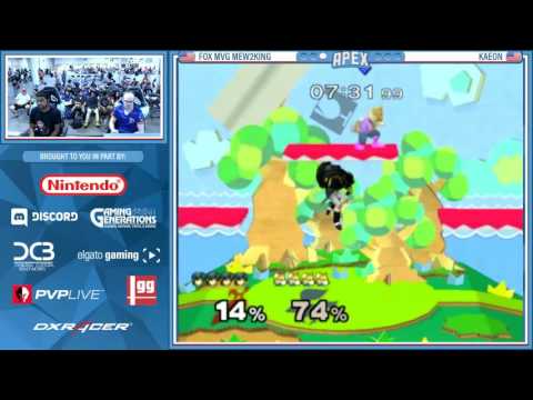 Apex 2016: SSBM ECHO | MVG Mew2King Vs. Kaeon