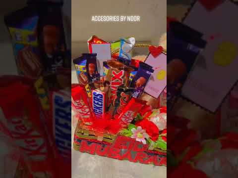 Chocolate Gift Basket with Teddy Bear || accesories by noor