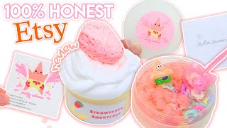 100% HONEST UNDERRATED ETSY SLIME SHOP REVIEW *Satisfying Clear and DIY Clay Slimes!!*
