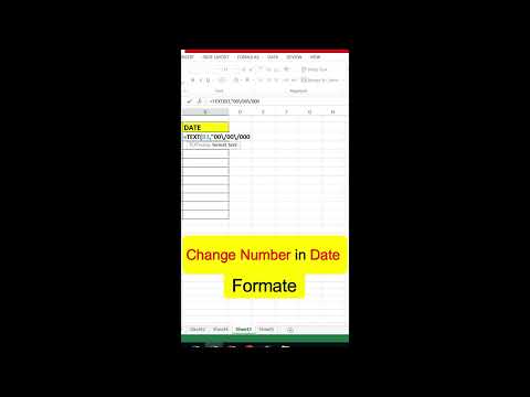 Change number in date format | Excel formulas | Text Function