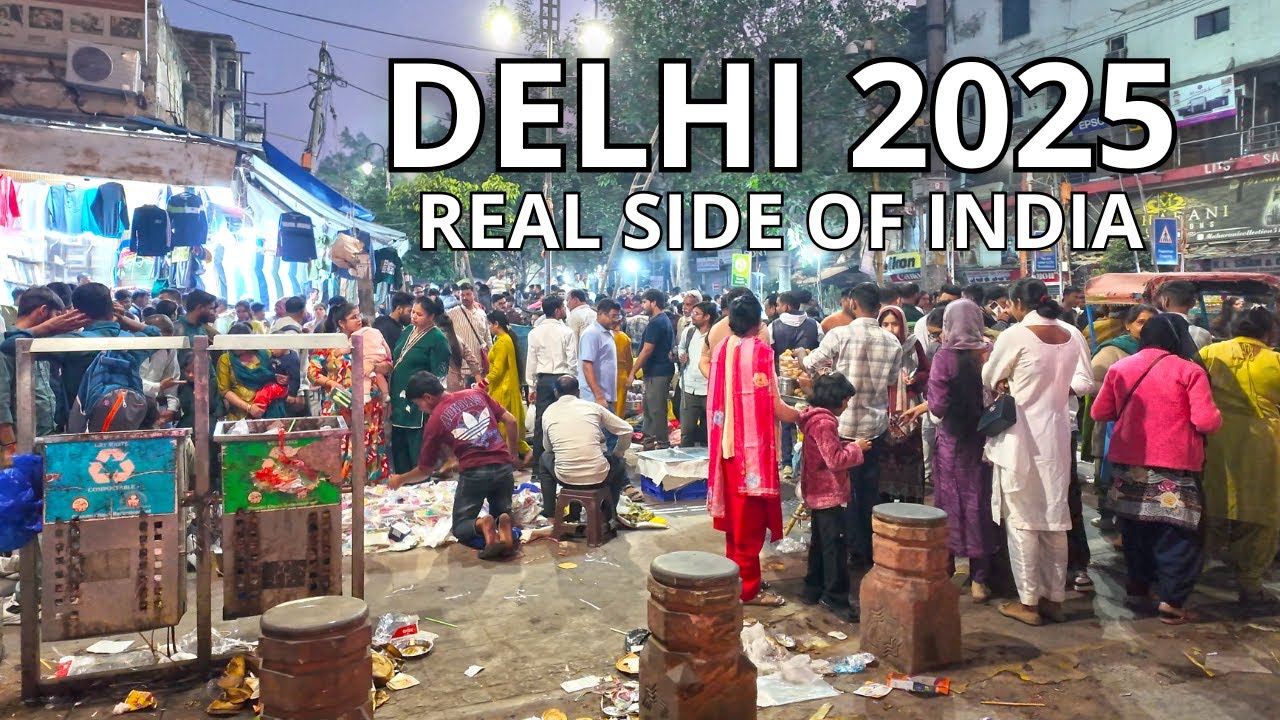 Immersive street-level walking tour through Delhi (Daily Life 13), India, showcasing authentic urban landscapes, local architecture, and the vibrant atmosphere of the city's neighborhoods