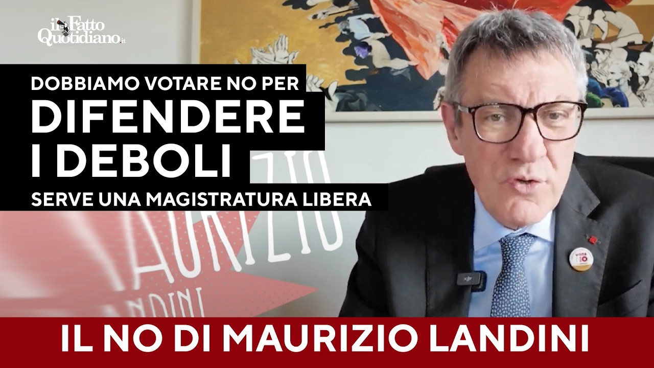 Landini: "Serve una magistratura indipendente per difendere i più deboli. Votiamo No"