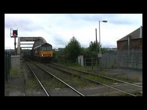 60085 on 6M86, 13:13, Llanwern - Dee Marsh loaded steel