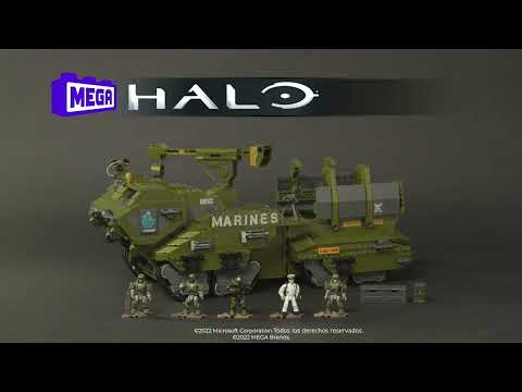 thumbnail video image 2 of Juguete de Construcción Mega Halo UNSC Elephant Sandnest, 2 of 5
