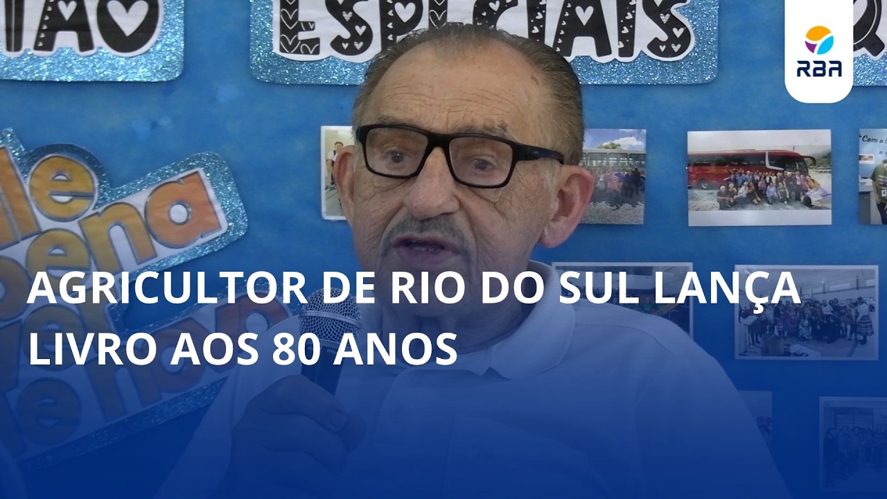 Agricultor de Rio do Sul lança livro aos 80 anos
