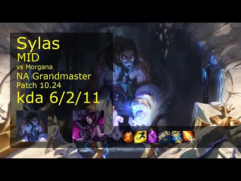 Sylas vs Morgana Mid - NA Grandmaster 6/2/11 Patch 10.24 Gameplay