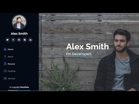 Complete Portfolio Website with Bootstrap| HTML CSS