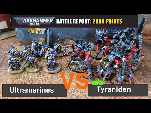 Warhammer 40k Battle Report: Ultramarines vs.NEW Tyranids 2000 Pkt 9. Edi deutsch