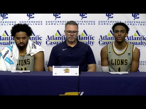 Press Conference: Men's semifinal #2 (#2 Emmanuel vs. #3 Barton)