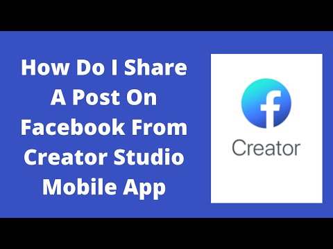 How do I share a post on Facebook from creator studio 