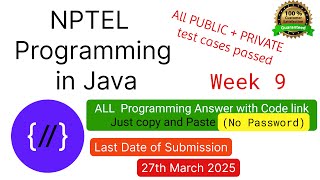 Download the video "NPTEL Programming in Java week 9 all 5 programming assignment answer with code link"