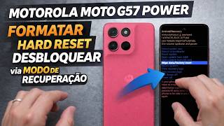 Motorola Moto G57 Power | Como formatar e fazer hard reset | via Modo de Recuperação