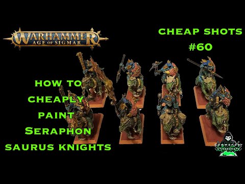 How to Cheaply Paint Warhammer Age of Sigmar Seraphon Saurus Knights for only $29 00