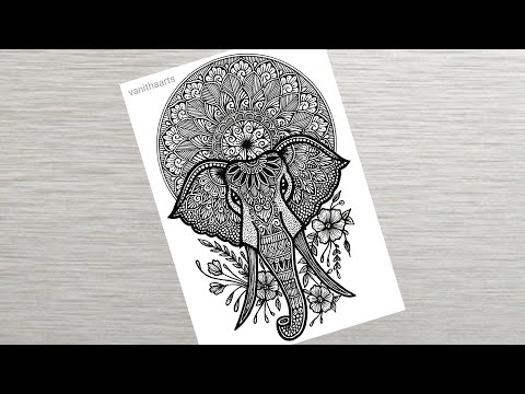 How to draw Mandala for Beginners Elephant mandala art elephant drawing stepbystep doodle art