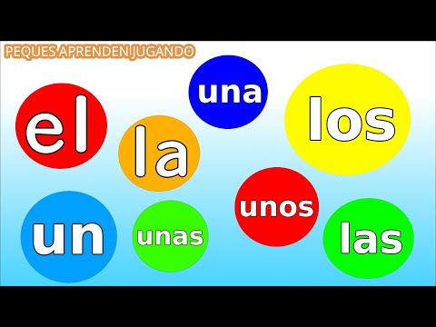 Los artículos para niños  El, la, los, las, un, una, unos, unas  Video de Peques Aprenden Jugando