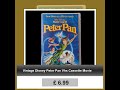 Vintage Disney Peter Pan Vhs Cassette Movie