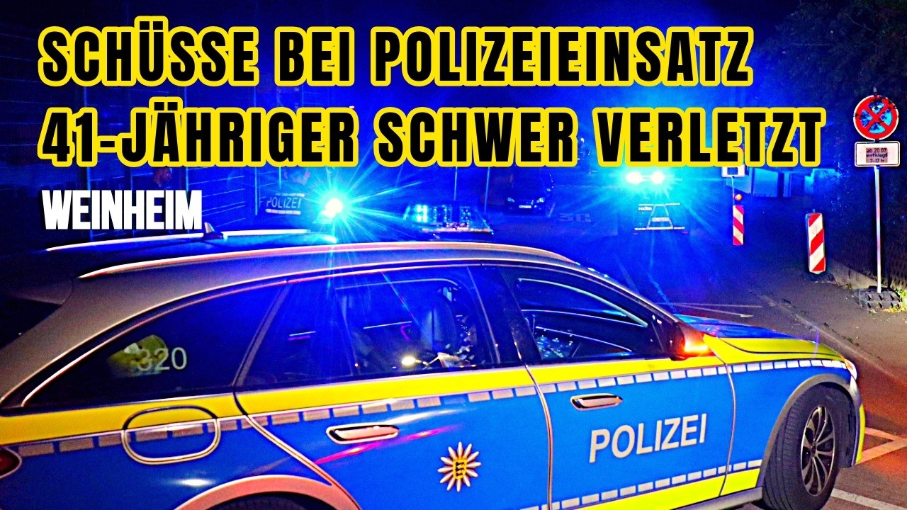 Polizeieinsatz in Weinheim: 41-Jähriger von Polizeischüssen schwer verletzt
