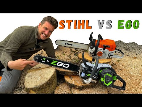 The Brand New EGO CSX5000 vs STIHL MS400c - Pro vs Battery!