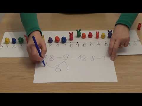 Scăderea numerelor naturale 0-20, cu trecere peste ordin