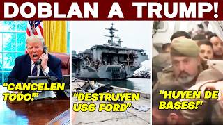 DOBLAN A TRUMP! CANCELA TODO. IRAN DESTRUYE PORTAAVIÓN. HUYE EUA DE BASES
