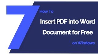 How to Insert PDF into Word Document for Free on Windows