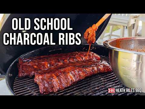 Old School Charcoal Grilled Ribs with a Beer Mop Sauce | Heath Riles BBQ