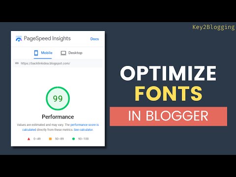 How To Optimize Fonts and Increase Loading Speed Of Blogger