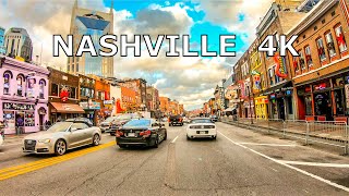 Nashville 4K - Driving Downtown -  Tennessee - USA