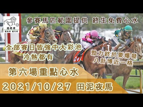 港經佬賽馬分析｜第六場參賽馬匹資料｜27-10-2021 沙田田泥八場夜馬泥地賽事｜免費心水貼士｜全方位博彩頻道｜足球｜賽馬｜股票｜樓市｜
