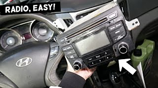 HYUNDAI SONATA RADIO CD REPLACEMENT REMOVAL, RADIO NOT WORKING