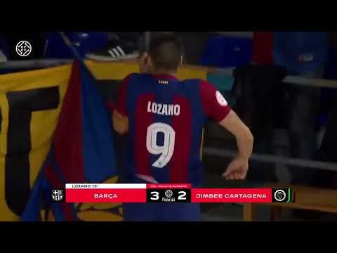 Gol Lozano (3-2) Barça FS - Cartagena FS. J29, 1Div. LNFS